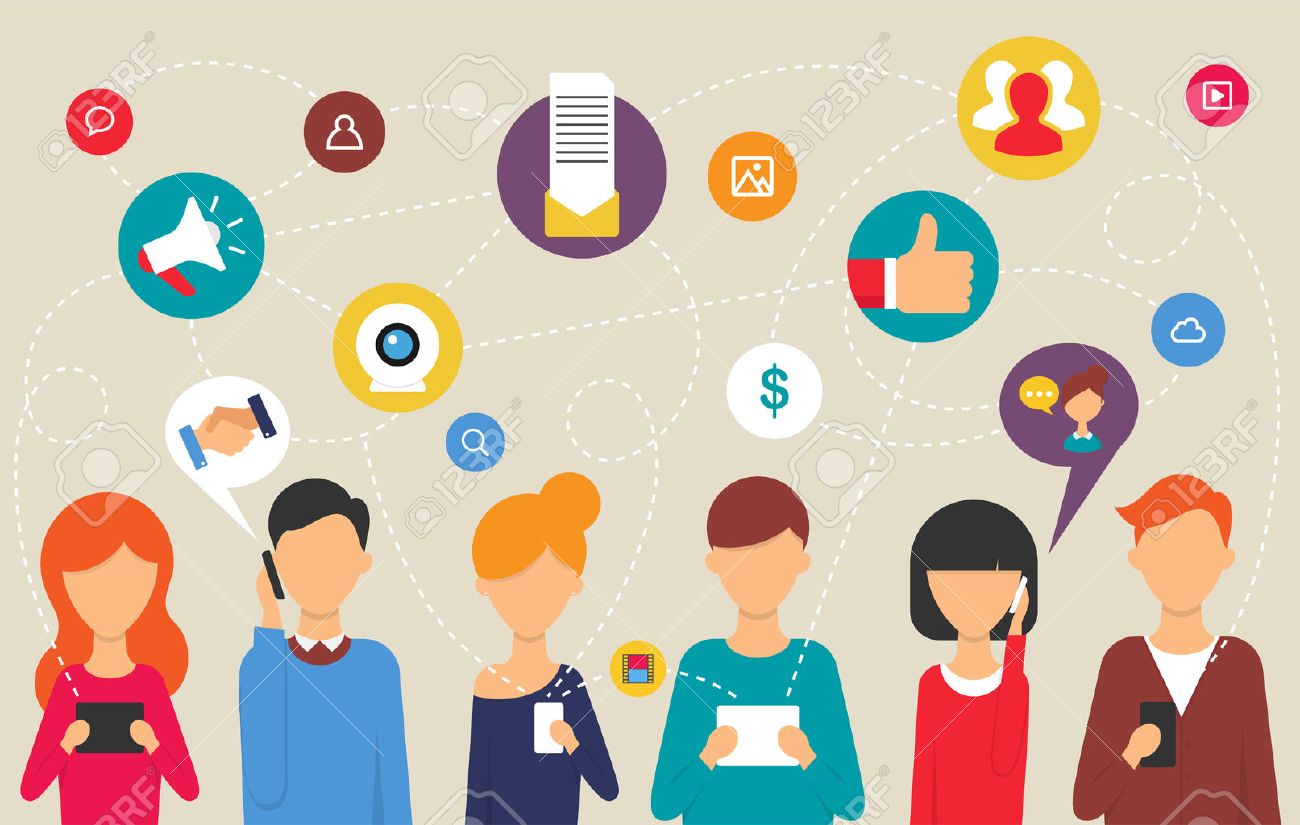 Web のインフォ グラフィックの社会的ネットワークとチームワークの概念 Web のフラット スタイル モダンなベクトル イラスト 株式会社アドベート公式ブログ